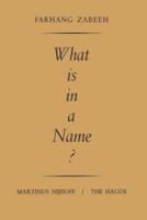 What Is in a Name?