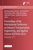 Proceedings of the International Conference on Advance Transportation, Engineering, and Applied Science (ICATEAS 2022)