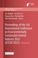 Proceedings of the 3rd International Conference on Environmentally Sustainable Animal Industry 2022 (ICESAI 2022)