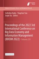 Proceedings of the 2022 3rd International Conference on Big Data Economy and Information Management (BDEIM 2022)