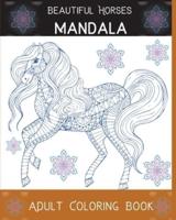 Beautiful Horses Mandala Adult Coloring Book
