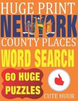 Huge Print New York County Places Word Search