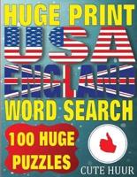 Huge Print USA & England Word Search: 100 Large Print Place Name Puzzles featuring cities in every US State and English Count