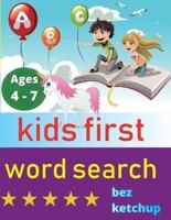 kids first word search: Easy Large Print Word Find Puzzles for Kids - Color in the words!