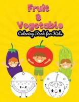 Fruits & Vegetables Coloring Book for Kids