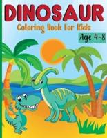 Dinosaur Coloring Book for Kids Ages 4-8