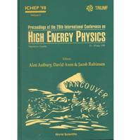 Proceedings of the 29th International Conference on High Energy Physics