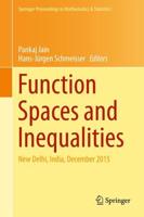 Function Spaces and Inequalities : New Delhi, India, December 2015