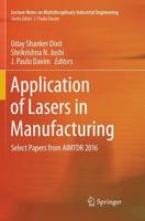 Application of Lasers in Manufacturing