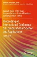 Proceeding of International Conference on Computational Science and Applications : ICCSA 2019