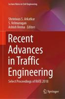 Recent Advances in Traffic Engineering : Select Proceedings of RATE 2018