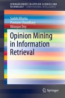 Opinion Mining in Information Retrieval. SpringerBriefs in Computational Intelligence