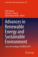 Advances in Renewable Energy and Sustainable Environment : Select Proceedings of NCRESE 2019