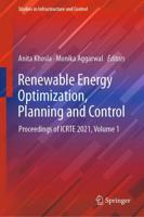 Renewable Energy Optimization, Planning and Control