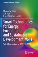 Smart Technologies for Energy, Environment and Sustainable Development Vol. 1