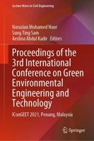 Proceedings of the 3rd International Conference on Green Environmental Engineering and Technology