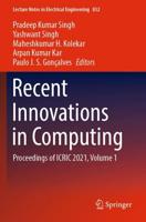 Recent Innovations in Computing Volume 1