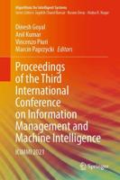 Proceedings of the Third International Conference on Information Management and Machine Intelligence : ICIMMI 2021