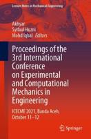 Proceedings of the 3rd International Conference on Experimental and Computational Mechanics in Engineering : ICECME 2021, Banda Aceh, October 11-12