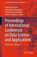 Proceedings of International Conference on Data Science and Applications Vol. 1