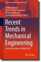 Recent Trends in Mechanical Engineering