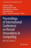 Proceedings of International Conference on Recent Innovations in Computing Volume 1