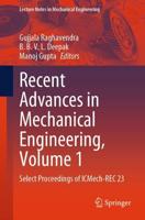Recent Advances in Mechanical Engineering Volume 1
