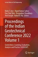Proceedings of the Indian Geotechnical Conference 2022 Volume 1
