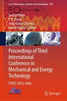 Proceedings of Third International Conference in Mechanical and Energy Technology