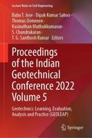 Proceedings of the Indian Geotechnical Conference 2022 Volume 5