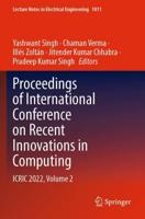 Proceedings of International Conference on Recent Innovations in Computing