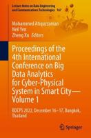 Proceedings of the 4th International Conference on Big Data Analytics for Cyber-Physical System in Smart City Volume 1