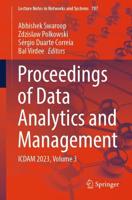 Proceedings of Data Analytics and Management Volume 3