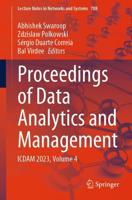 Proceedings of Data Analytics and Management Volume 4