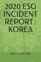 2020 Esg Incident Report