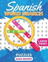 Large Print Spanish Word Search Puzzles: 100 Themes With Decorations