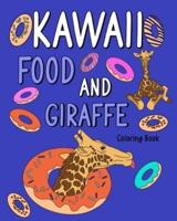 Kawaii Food and Giraffe Coloring Book