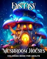 Fantasy Mushroom Houses Coloring Book for Adults