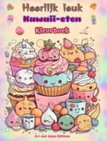 Heerlijk Leuk Kawaii-Eten Kleurboek Schattige Kawaii-Ontwerpen Voor Fijnproevers