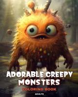 Adorable Creepy Monsters Coloring Book for Adults