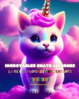 Incroyables Chats-Licornes Livre De Coloriage Pour Enfants Des Créatures Fantastiques Adorables Et Pleines D'amour