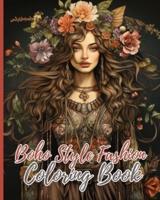 Boho Style Fashion Coloring Book