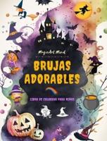 Brujas Adorables Libro De Colorear Para Niños Escenas Creativas Y Divertidas Del Mundo Fantástico De La Brujería
