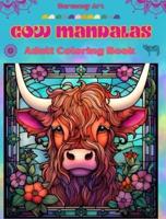 Cow Mandalas Adult Coloring Book Anti-Stress and Relaxing Mandalas to Promote Creativity