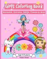 Girls Coloring Book Age 4-8 Years