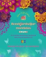 Bondgårdsdjur Mandalas Målarbok För Gårds- Och Naturälskare Avslappnande Mandalas För Att Främja Kreativitet