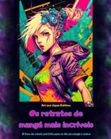 Os Retratos De Mangá Mais Incríveis - O Livro De Colorir Perfeito Para Os Fãs De Mangá E Anime