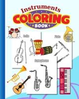 Instruments Coloring Book For Kids