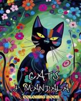 Cats With Mandalas - Adult Coloring Book