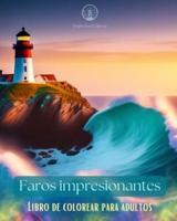 Faros Impresionantes Libro De Colorear Para Adultos Diseños Creativos De Faros Para Aliviar El Estrés Y Relajarse